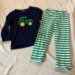Big Green Tractor Pant Set